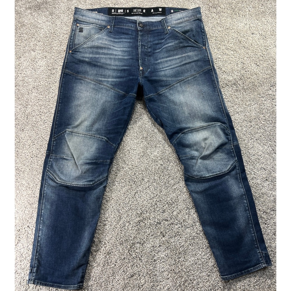 G-Star Raw 5620‎ 3D Relaxed Tapered Italian Denim Jeans Blue 38x32